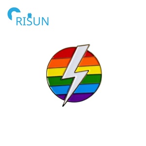 Fabricación personalizada Ziggy Pin de solapa insignia Metal <span class=keywords><strong>Bolt</strong></span> Logo Lightning Pin broche personalizado Lightning <span class=keywords><strong>Bolt</strong></span> esmalte Pin insignia - Product Image 5