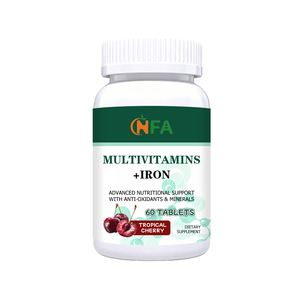 Tabletas Multivitamínicas NFA OEM ODM, Vitaminas Tiamina, Riboflavina, Niacina, 60 Tabletas/Botella, Naturales, Vegetarianas, Apoya los Huesos y los Músculos - Product Image 1
