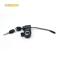 Pièces de rechange pour trottinette électrique Kukirin G2 Pro G2 Max Interrupteur de verrouillage à clé d'accélérateur au pouce avec prise à 5 broches