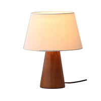 Lampe de table moderne en bois avec base LED E26/E27, DC/AC, blanc chaud, pour chambre à coucher, hôtel