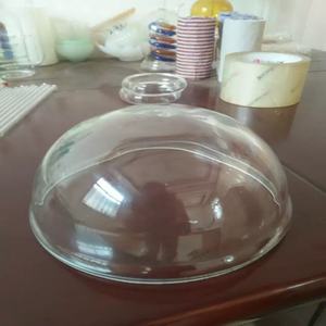 Cloche en verre borosilicate soufflé à la main, transparente, anti-poussière, avec base en bois, pour terrarium - Vente en gros - Product Image 5