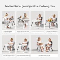 Chaise multifonction 6-en-1 pour tout-petit, siège de repas pour bébé, chaise d'apprentissage pour s'asseoir, chaise de croissance pour enfant avec espace pour blocs de construction