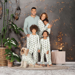 DDP haute qualité bambou modal famille correspondant vêtements avec chien noël pyjamas ensembles luxe cerf imprimer correspondant famille pyjamas - Product Image 3