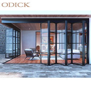 Bas prix personnalisé véranda extérieure accordéon <span class=keywords><strong>porte</strong></span> pliante en verre pliante en aluminium patio coulissant bi-pliant en acier pliable moderne - Product Image 6