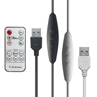 Interrupteur variateur de lumière LED sans fil RF433 à trois boutons, monochrome, avec contrôle de puissance USB 5V/1A et fréquence de rafraîchissement 16K