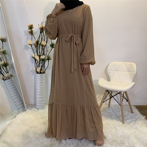 6294# Fashion Dress for Women Muslim Eid Ramadan Islamic Dress with Lining Women Clothing Wholesale - Product Image 5