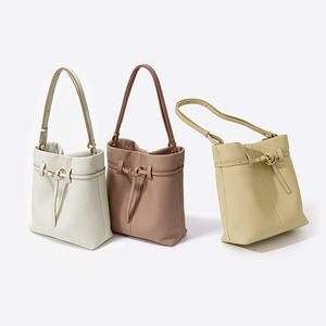 New custom logo designer vintage women's <b>handbag</b>, genuine leather women's bucket bag - Product Image 2