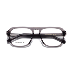 Transparent Rectangle Full Rim <b>Eyeglasses</b> NN-105 Anti-Blue Light Lightweight Resin Lens Unisex Adult Daily Wear - Product Image 6