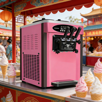 Machine à glaces et sorbets professionnelle de qualité commerciale avec 3 saveurs et poudre à glace pour la production de style italien