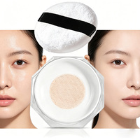 Poudre fixante minérale mate libre pour le visage, anti-cernes pour peaux grasses, avec logo personnalisé et motif d'étiquetage inclus, pour usine de cosmétiques