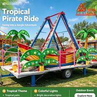 Bateau pirate avec remorque, manèges de fête foraine, jeu pour enfants, balançoire, mini bateau pirate portable