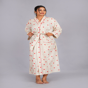 Robe kimono en coton bleu grande taille de haute qualité, imprimé floral fait main, vêtements de détente, prix de gros disponible - Product Image 2