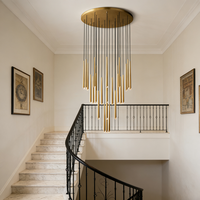 Lampe suspendue d'escalier moderne personnalisée, lampe LED, lampe suspendue d'usine pour chambre à coucher