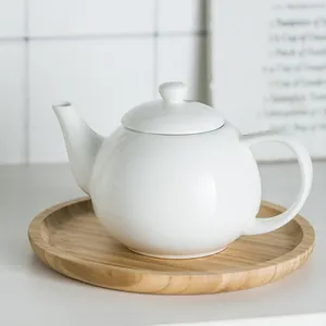 Высокое качество белый элегантный современный Европейский Американский стиль оптовая продажа оптом керамический чайник