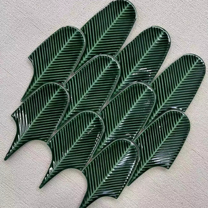 Lá hình dạng cao cấp tráng men 3D mô hình cứu trợ sứ khảm gốm khảm nghệ thuật gạch - Product Image 1
