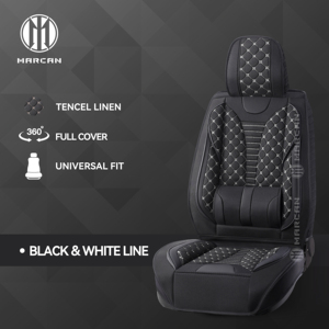 Funda de Asiento de Coche Premium Marcan, Ajuste Universal 360, Funda Completa Transpirable, Cojín para Asiento de Auto para Honda, Toyota, Benz - Product Image 4