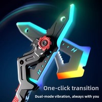 Hacha de Batalla de Doble Hoja Shadow, Juguete Genial para Niños, Espada Láser de Plástico con Luces Fluidas de Siete Colores, Efectos de Sonido y Luz