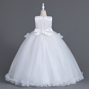 Abito da <span class=keywords><strong>Cerimonia</strong></span> per Ragazze 12-13 Anni, Stile Principessa, Lunghezza al Ginocchio, in Raso con Applicazioni, per Damigelle, Feste e Matrimoni - Product Image 3