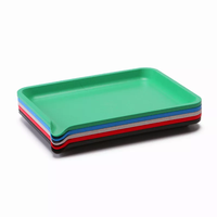 Petit quantité minimale de commande de JUJI conçoivent en fonction du client le plateau en plastique de Rollings d'accessoires de tabagisme biodégradables de fumée d'herbe