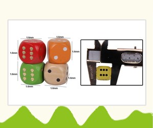 16mm Round Edge Wood Accessories <strong>Dice</strong> Games Custom Print Colorde logo Dots Wooden <strong>Dice</strong> Set <strong>Tower</strong> - Product Image 2