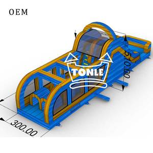 Carrera de obstáculos inflable tobogán de nuevo diseño a la venta - Product Image 3