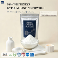 Poudre de Jesmonite Écologique YZ-G50 Sans Bulles Haute Résistance Sans Impuretés 2400 Mesh Poudre de Gypse pour Artisanat et Projets DIY Maison et Art