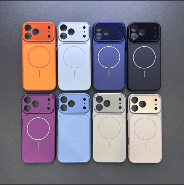 Original Color Matte AG Frosted PC Magnetic Shockproof Mobile Phone Case for 17 16 15 14 Pro Max with Lens Protection