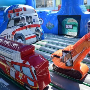 Ticari şişebilen eğlenceli şehir yürümeye başlayan oyun alanı karikatür 3D sıçrama ev Combo çocuklar için atlama fedai - Product Image 5