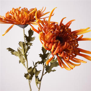 Pegamento suave Artificial ramita de otoño Flor de crisantemo decoración de sala de estar al aire libre accesorios ramo planta verde floristería - Product Image 4