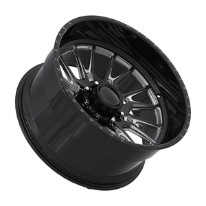 ล้อรถบรรทุกฟอร์จสีดำเงาพร้อมขอบกัดลาย ขนาด 20 22 24 26 นิ้ว 6x139.7 สำหรับรถแรม 1500 ออฟโรด ล้ออะลูมิเนียมสำหรับงานหนัก - Product Image 2