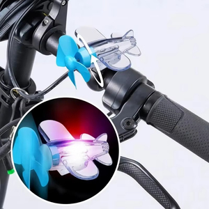 Windaangedreven Led Lampen Roterende Vliegtuig Motorfiets Handvat Decoraties Veiligheid Rijden Waarschuwingen Motorfiets Decoraties - Product Image 5