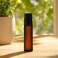 Botol Roll On Minyak Esensial Kaca Tebal 10ml dengan Logo OEM Custom, Botol Parfum Mini Isi Ulang dengan Tutup Sekrup