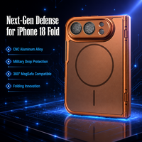 Étui de téléphone en métal plaqué de haute qualité de l'usine Yinfeng pour iPhone 18 Ultra, coque pliable brillante magnétique