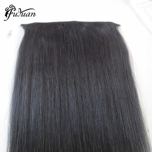 Doble dibujado suave No enredo humano recto Halo de la extensión del pelo - Product Image 1
