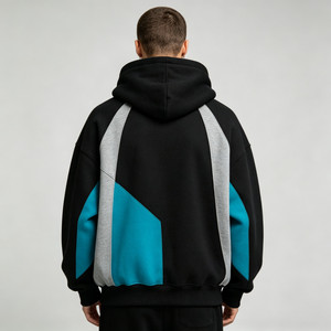 Sudadera con Capucha para Hombre, 100% Algodón, Corte Holgado, Forro Polar Grueso y Cálido, Resistente al Viento, Bordada, Transpirable, con Logotipo Personalizado, Estilo Hip Hop - Product Image 2