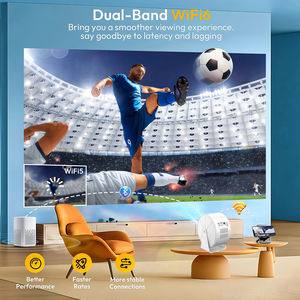 Projecteur de cinéma maison intelligent portable HD 1080P avec prise en charge du Wi-Fi sans fil, mise en miroir de l'écran, pour les soirées cinéma en intérieur et en extérieur - Product Image 3