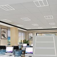 Facile à Installer 595x595 40W LED Plafond Plat Grill Panneau Lumineux Led Panneau Lumineux Luminaires Moderne Led Lumière Plafond