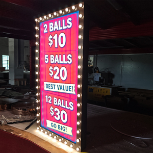 Custom 3D Retro Bulb <b>Light</b> <b>Box</b> Logo LED Sign Stainless Steel IP54 Waterproof UV Printed Powered for Store Shop - Product Image 5