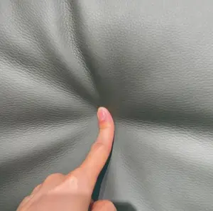 Kain kulit PU sintetis luar ruangan tahan noda, kain pelapis Sofa silikon perlindungan UV luar ruangan