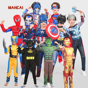 Disfraz de Superhéroe Muscular para Niños, Traje de Cuerpo Entero con <span class=keywords><strong>M</strong></span>áscara, Disfraz de Carnaval de Halloween, Cosplay, Estilo 3D, Iron Spider, Disfraces Musculosos para Niños - Product Image 5