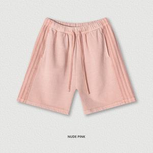 American Webbing Stripe Street Retro Wash Ensemble haut et short à manches courtes léger Style vintage intemporel pour l'été - Product Image 2