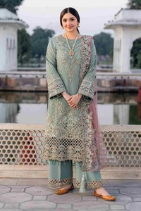 Shalwar Kameez de Seda con Espejos y Teñido a Mano, Edición de Boda India-Pakistaní, Color Verde, Última Moda, Gran Venta - Product Image 4