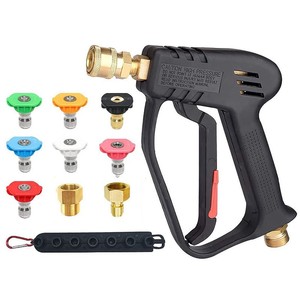 Pistolet à eau haute pression 4000 Psi, kit de lavage auto avec pulvérisation réglable, 8 buses et support pour le nettoyage des véhicules - Product Image 1