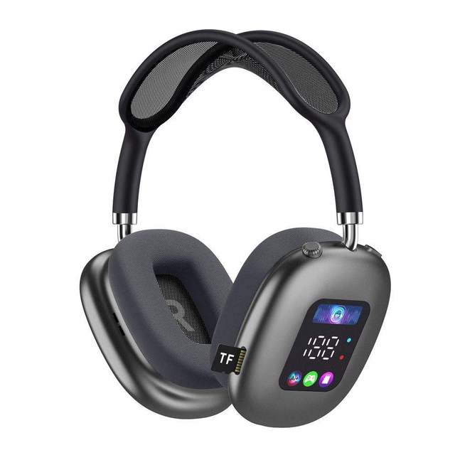 Foldable Lightweight Display Headphones Wireless Headset Bluetooth Earphones Noise Cancelling Over-Ear Gaming Headphone