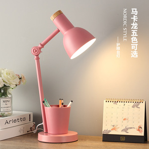 Lampe de bureau moderne à LED de style nordique, avec porte-stylo, protection des yeux, pour étudiants, lampe de chevet, dortoir pour filles - Product Image 3
