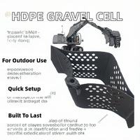 Grille de stabilisation de gazon en géocell perforé en HDPE noir Luxiang, type nid d'abeille, pour gravier, garantie 5 ans, écologique, pour pente de route extérieure