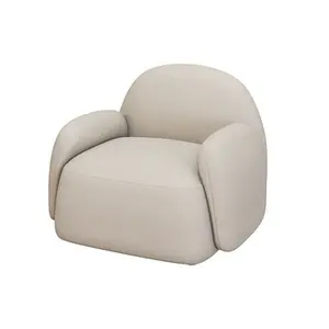 single sofa girls room Suppliers-Apartment Nordic Style Single Lazy Sofa Couch, Contemporary Simple Design Leisure Sofa Chair Living Room, Rice White