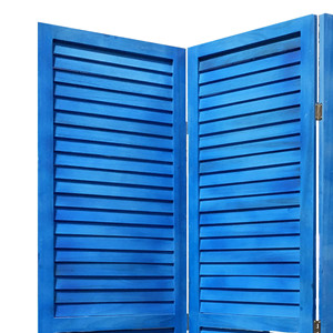 HMS 3-pannello luce blu pieghevole e mobile otturatore di vetro divisorio per la decorazione interna di interni e parete divisoria - Product Image 5