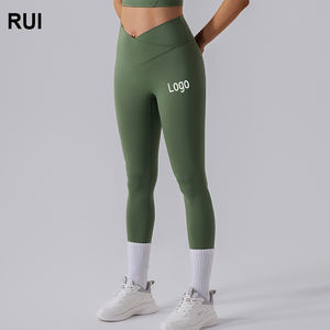 RUIQUWIN Pantalon de fitness doux et respirant taille haute pour femmes Pantalon de survêtement d'entraînement à séchage rapide pour la course à pied Leggings de yoga Taille élastique - Product Image 1