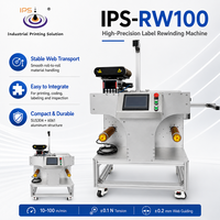 Machine à rembobiner IPS-RW100, rembobineuse de rouleaux d'étiquettes, rembobineuse de film plastique PE